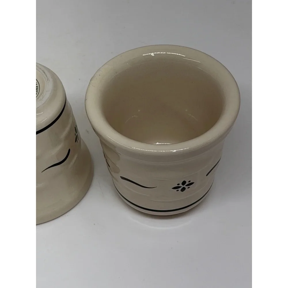 Longaberger Votive Candle Holder Green Woven Traditions Heritage‎ Pottery Set 2